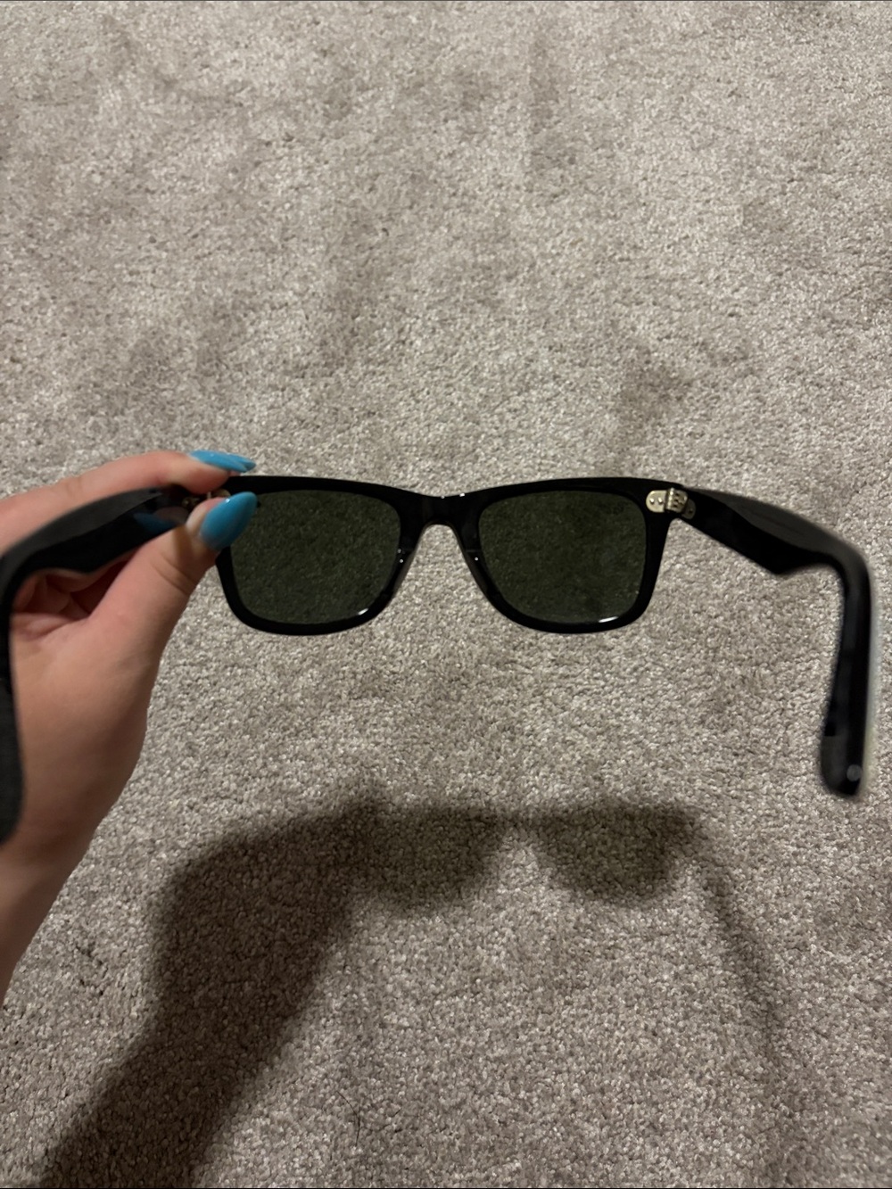 Ray-Ban Multicolor Plaid Frame Sunglasses with Dark Lenses - Picture 2 of 10